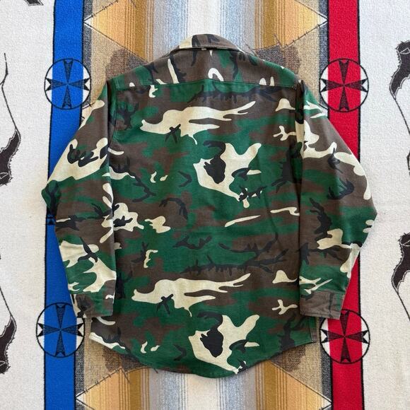 Vintage 90s Gander Mountain Camo Camouflage Button Up Size Medium USA Made - Picture 2 of 6